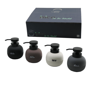 İ21-051 ( Oval & Dik Çizgili ) ( Renkli Plastik ) Sıvı Sabunluk ( 500ml )