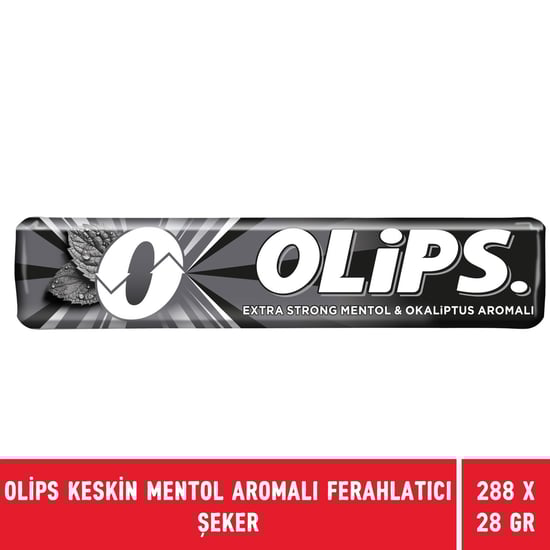 Olips Keskin Mentol Aromalı Ferahlatıcı Şeker 28 Gr X 288 Adet