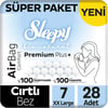 Sleepy Bio Natural Premium Plus Airbag Comfort Süper Paket Bebek Bezi 7 Numara Xxlarge 28 Adet