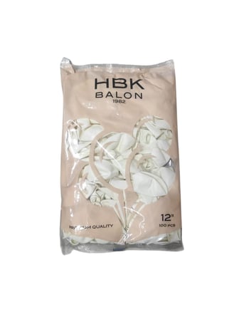 Hbk Pastel Beyaz 100 Lü 12 İnç