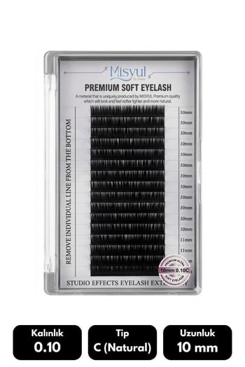 Misyul 0.07c Natural Kıvrım 14 Mm Soft Eyelash Doğal İpek Kirpik 16'lı