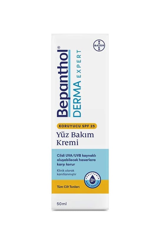 Bepanthol Derma Nemlendirici ve Besleyici Spf 25 Yüz Bakım Kremi 50 Ml