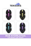 Rgb Işıklı Kablolu Gaming Mouse - 1200 Dpı Optik Oyuncu Mouse
