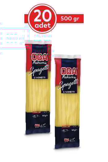 Oba Makarna Spagetti 500 gr * 20 Adet