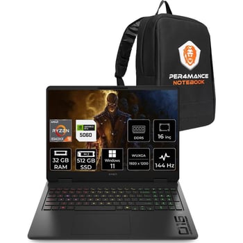 Hp Omen 16 Ryzen 9 8940hx Rtx 5060 8gb 32gb Ram 512gb Ssd 16" Fhd+ 144hz Win11 Pro C3yn8eapn417 Gami