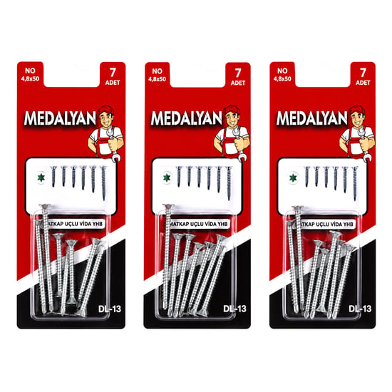 Medalyan Dl-13 ( 4.8x50 ) ( 7pcs ) Matkap Uçlu Vida Yhb