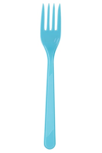 Roll-Up Plastik Çatal Açık Mavi 25 Adet