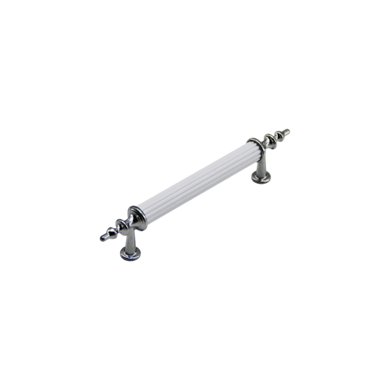 -959 ( 9.6cm ) ( Zirve ) ( Beyaz & Krom ) Boru Kulp