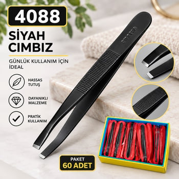 Hagiki Geniş Ağızlı Kılıflı Siyah Cımbız