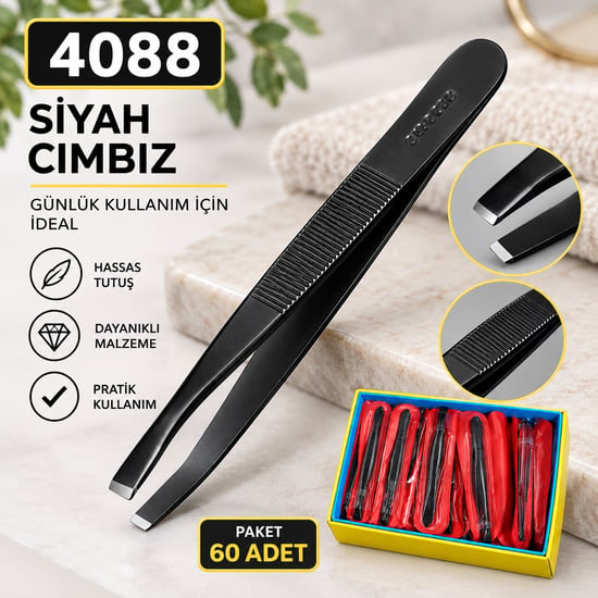 Hagiki Geniş Ağızlı Kılıflı Siyah Cımbız