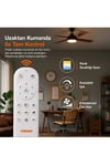 Ceiling Blade Fan 18w 3 Kanatlı Beyaz Kumandalı Tavan Vantilatörü