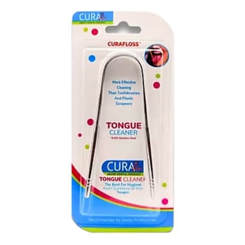 Curafloss Çelik Dil Temizleyici Gümüş Renk