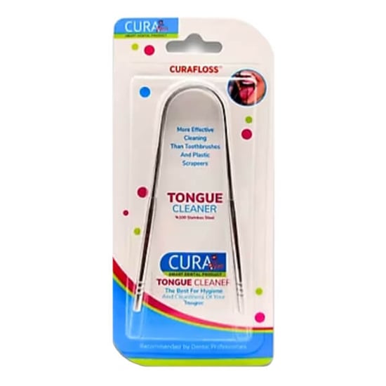 Curafloss Çelik Dil Temizleyici Gümüş Renk
