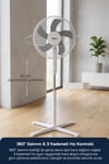 Sinbo Sf-7704 Ayaklı Vantilatör 16 İnç 35w Sessiz Fan 3 Kademeli Yükseklik Ayarlı Ev Tipi