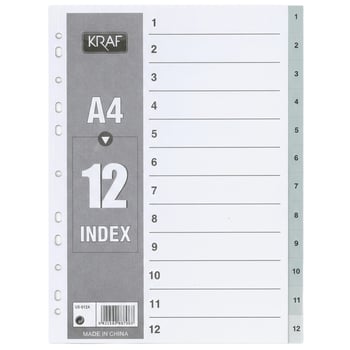 Kraf 1012 Plastik Seperatör1-12 Rakam