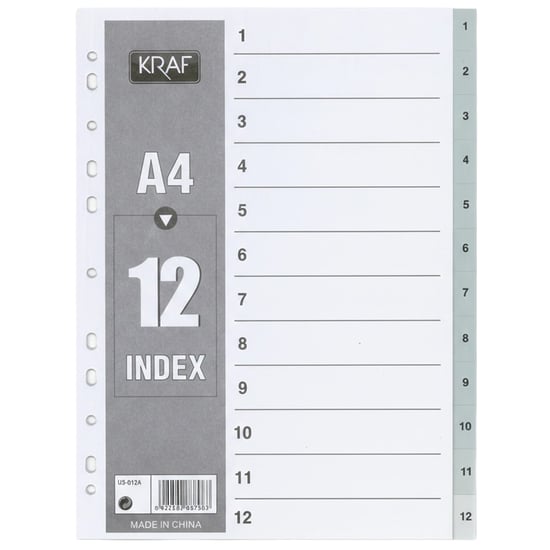 Kraf 1012 Plastik Seperatör1-12 Rakam