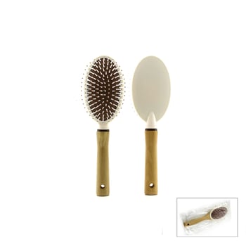 Lb Comb Vm-145 ( Oval ) ( Ahşap Sap & Pls.gövde) ( Saç Fırçası &tarak ) (beyaz Pls.& Renkli Top Uç )