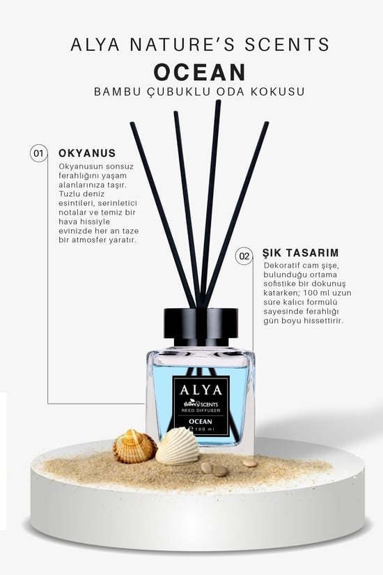 Nature's Scents Oceann Bambu Çubuklu Oda Kokusu