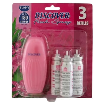 Discover Fresh Spray Set Oda Parfümü 3 Yedekli Bubble