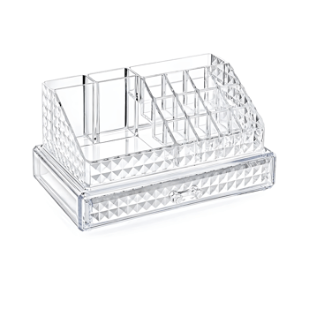 Blackstone Krc-021 (diamond) (tek Çekmece+16 Bölme) Makyaj & Takı Organizeri (mika Kristal Pls) (23.3x13.5x11.5cm)
