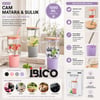 İ22-349 ( Cam ) ( 1000ml ) Matara & Suluk ( Bambu Kapak & Sızdırmaz Silikonlu ) ( Çelik Pipet ) ( Koruyucu Silikon Altlık & Kılıf )