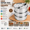 Çelik No-16cm ( 3lü ) ( Metal ) Sefer Tası ( Taşıma Kulp=bağlama Kancalı )