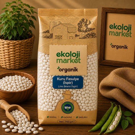 Organik Kuru Fasulye Şeker İspir 750 Gr.