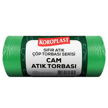 Koroplast Cam Atık Çöp Torbası Jumbo Boy 80 Cm X 110 Cm Yeşil