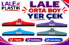 Lale Orta Boy Yerçek-40 Cm Orta Boy Yersil-plastik Renkli