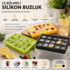 K22-014 ( 15 Bölmeli ) Silikon & Plastik Buzluk Renkli