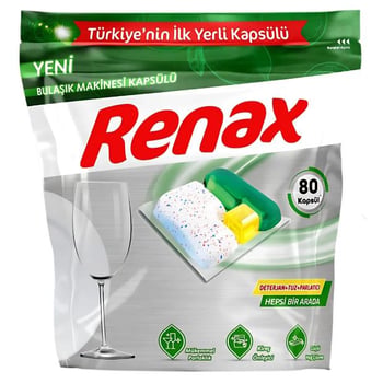 Renax Hepsi Bir Arada Bulaşık Makinesi Tableti 80'li