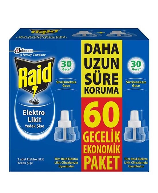 Raid Elektro Likit 60 Gece 2'li Yedek