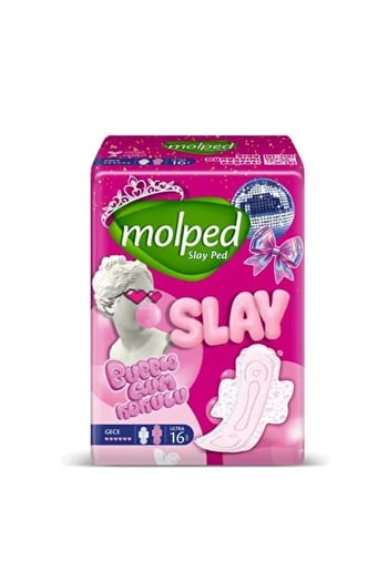 Molped Hijyenik Ped Slay 16'lı Gece