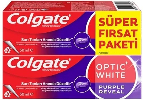 Colgate Diş Macunu Optıc Whıte Purple Reveal 2x50 Ml