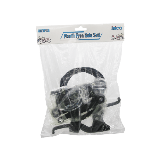 İ18-011 ( Plastik ) Bisiklet Fren Takımı Set ( 2pcs Fren Kolu & 1pcs Fren Teli & 4pcs Fren Mekanizma & Pabuç )