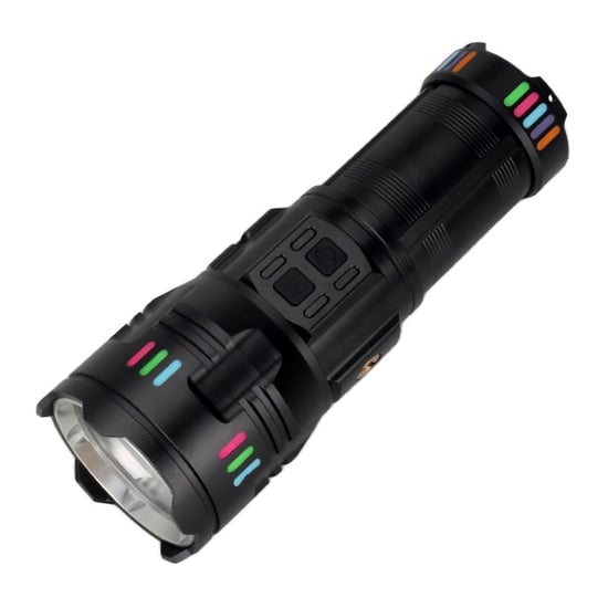 Panther 50w Lazer Led El Feneri 6000 Lümen Usb Type-c Şarjlı Zoomlu 4x18650 Profesyonel Pt-4117
