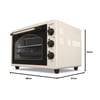 3495 Retro Bej 34 Lt Statik Mini/midi Fırın - 4 Fonksiyon, Programlanabilir Pişirme & Isı Kontrol