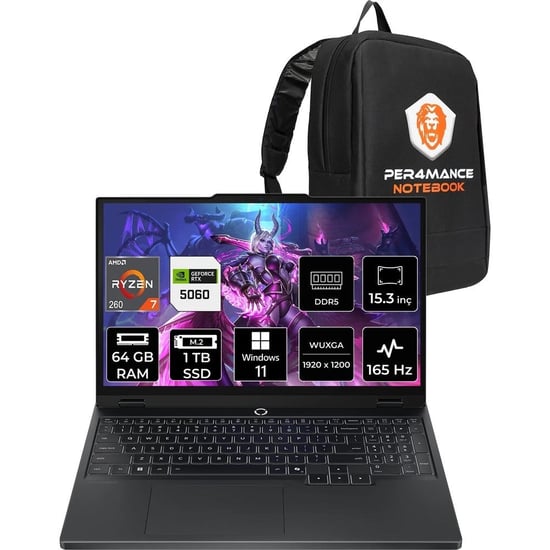 Lenovo Legion 5 Ryzen 7 260 RTX 5060 8GB 64GB RAM 1TB SSD 15.3" FHD+ 165Hz Win11 Pro 83M00070TRP459 