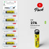 Maxycell 5 Adet 27a Düğme Piller 12v