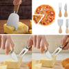 İ22-400 Cheese Knife Set ( 4pcs ) Peynir Bıçak Seti ( Ahşap Bambu Saplı )