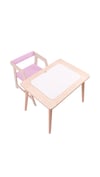 Montessori Çocuk Ahşap Oyun Etkinlik Çalışma Masası,saklama Alanlı, Pembe Sandalye