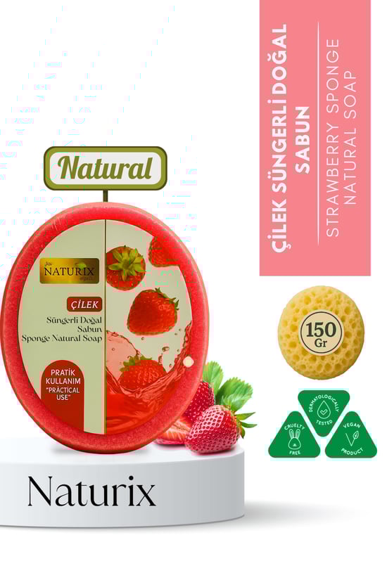 Naturix Çilek Süngerli Sabun 150 Gr