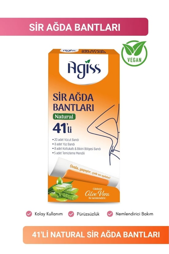 Agiss Sir Ağda Bandı 41'li Natural Aloe Vera Etkili