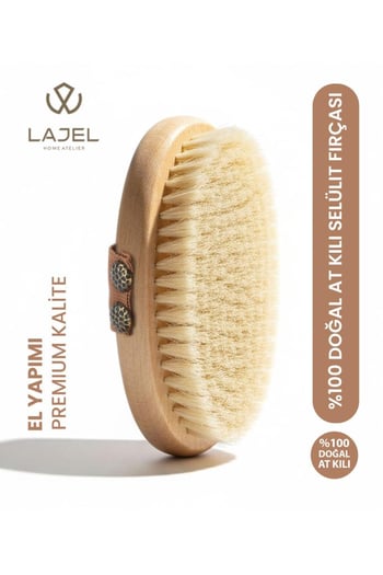 Lajel Premium %100 Doğal At Kılı Selülit Fırçası