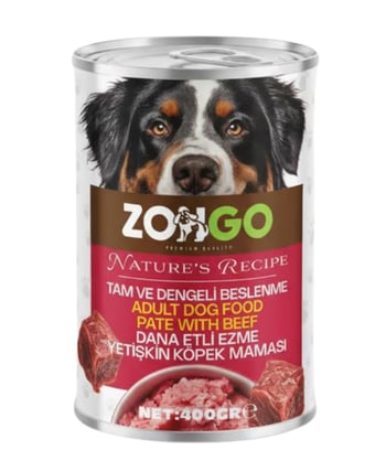 Zongo Yetişkin Köpek Konservesi Danalı Pate 400gr