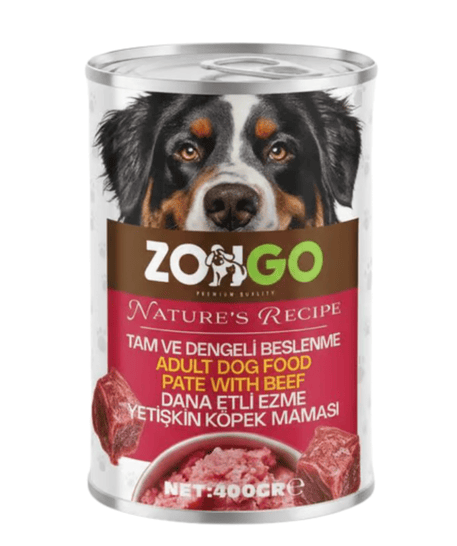 Zongo Yetişkin Köpek Konservesi Danalı Pate 400gr
