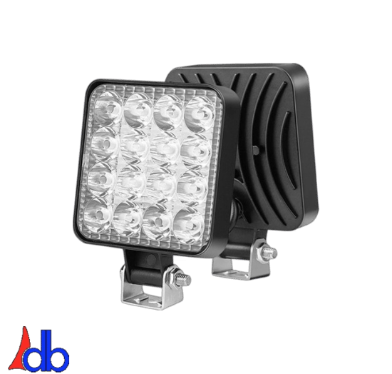 12-60 Volt 16 Ledli Projektör Beyaz