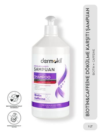 Dermokil Dökülme Karşıtı Şampuan 1000ml Biotin&caffeine