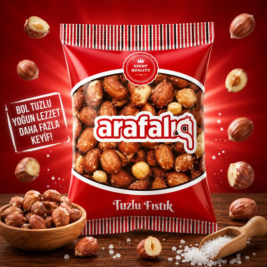 Arafalık Tuzlu Yer Fıstığı 90 Gr – Özenle Kavrulmuş | 20’li Koli