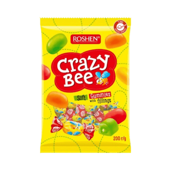 Roshen Crazy Bee Meyve Aromalı Yumuşak Şeker 200 Gr
